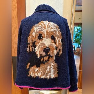 Anthropologie The Jesse Dog Icon Cardigan Sweater by Pilcro♥️Too Cute♥️❤️